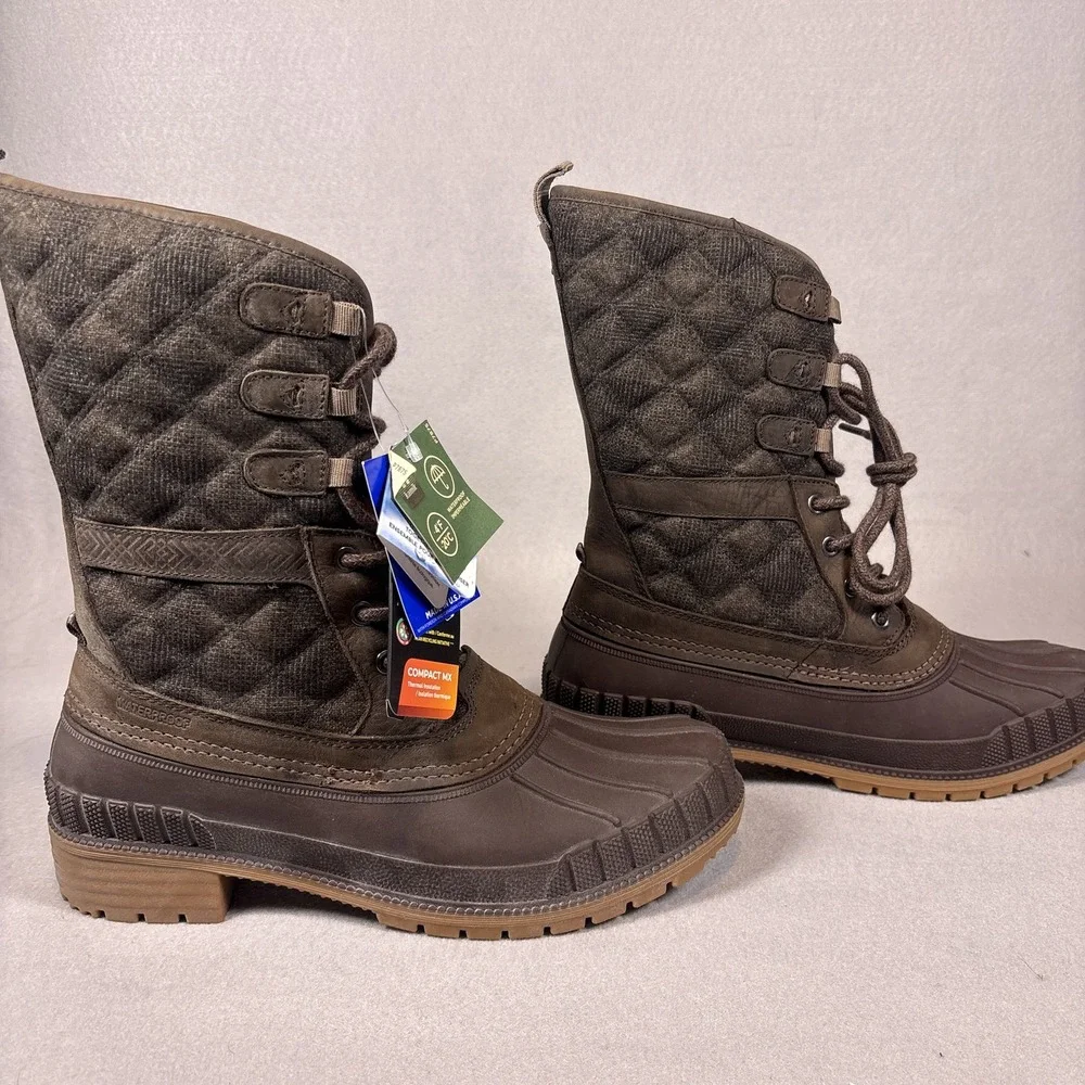 Kamik Sienna 3 Waterproof Lace-Up Boots Womens 11 Java NWT Made in USA